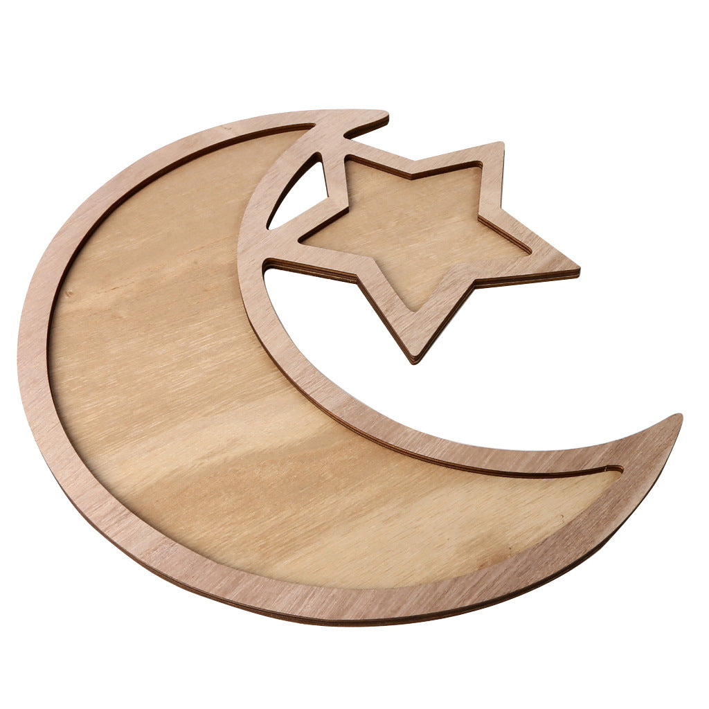 Trälåda Ornament Ramadan / Eid dekoration Bricka Hantverk