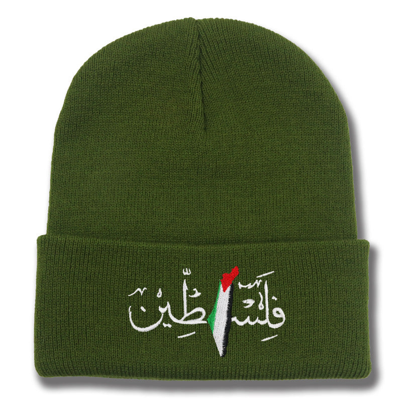Ny Palestina Mössa - flag embroidered with Arabic letters