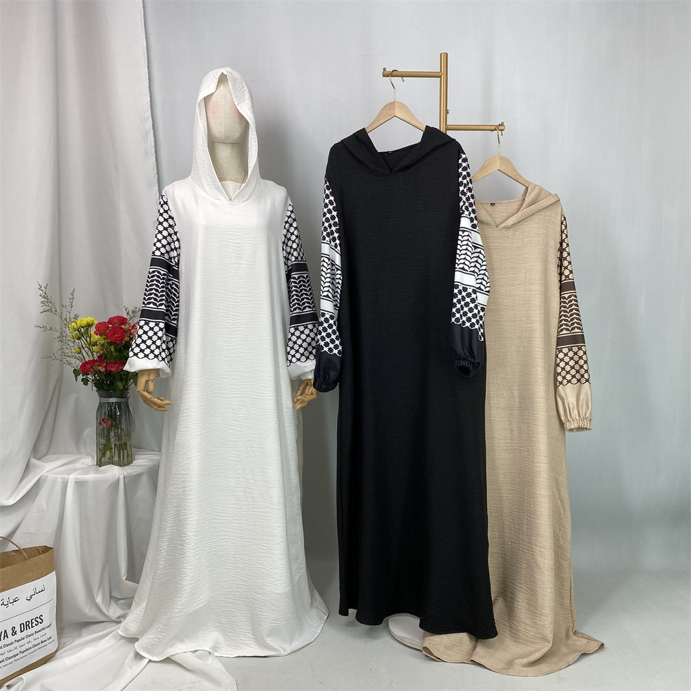 Palestinian Keffiyeh Abaya Med luva