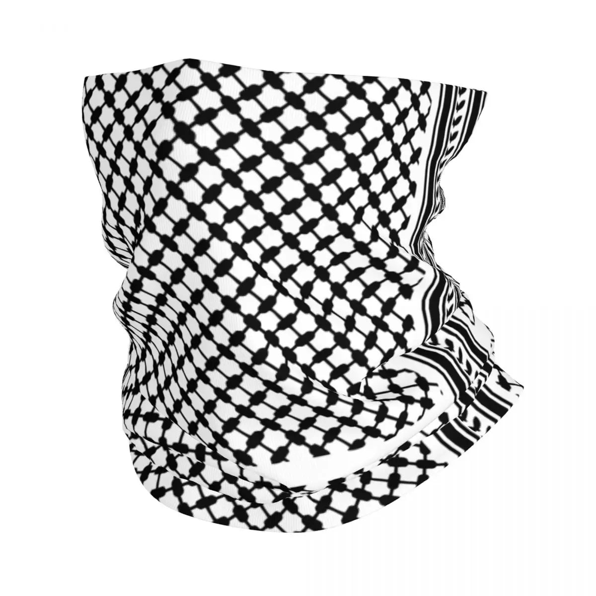 SvartVit Keffiyeh Sjal Andningsbar Wrap