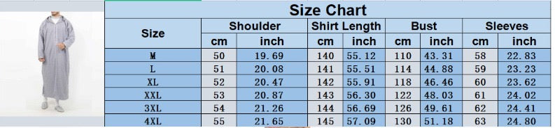 Thobe Kapuzen-Kaftan für Herren