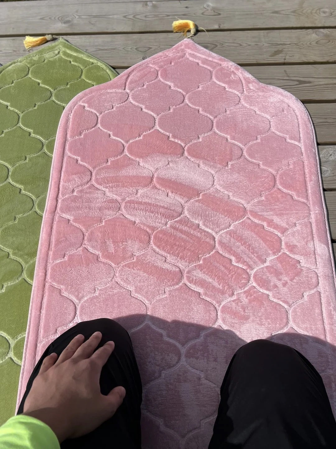 Präglad Lyxig Böne Matta Anti-Slip