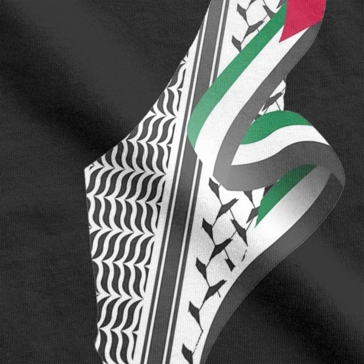 Palestine Map T-shirt Herr rundhalsad T-shirt i bomull Kortärmad T-shirt