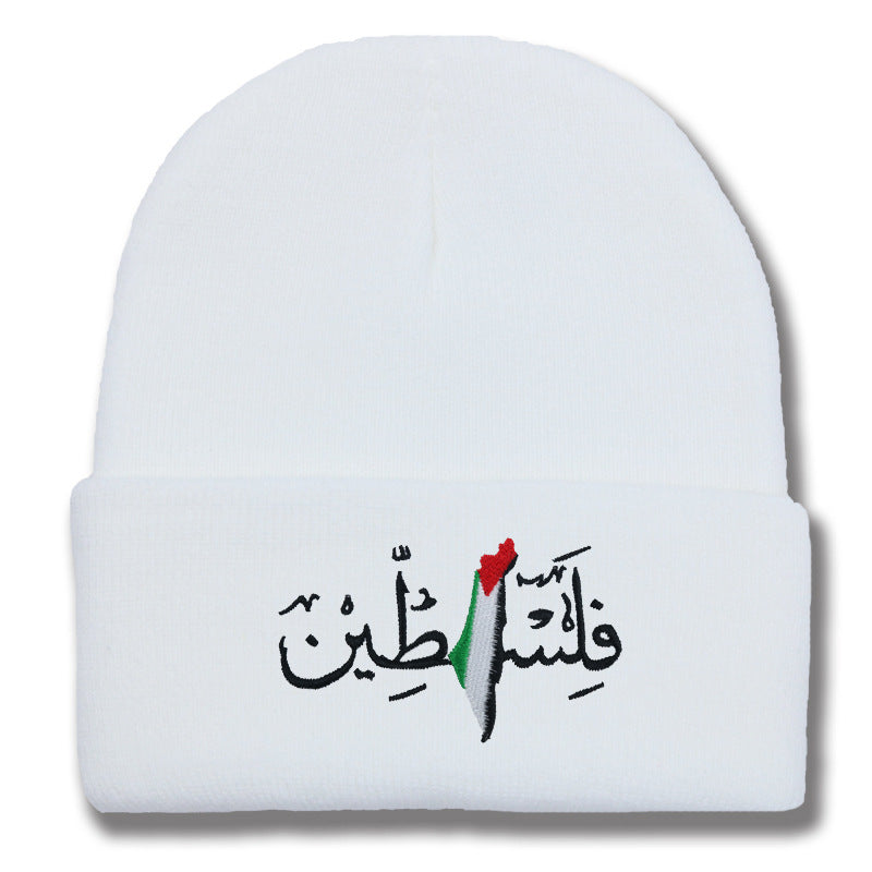 Ny Palestina Mössa -  flag embroidered with Arabic letters