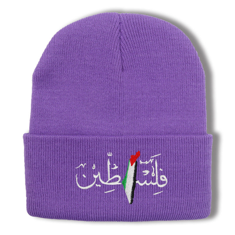 Ny Palestina Mössa -  flag embroidered with Arabic letters