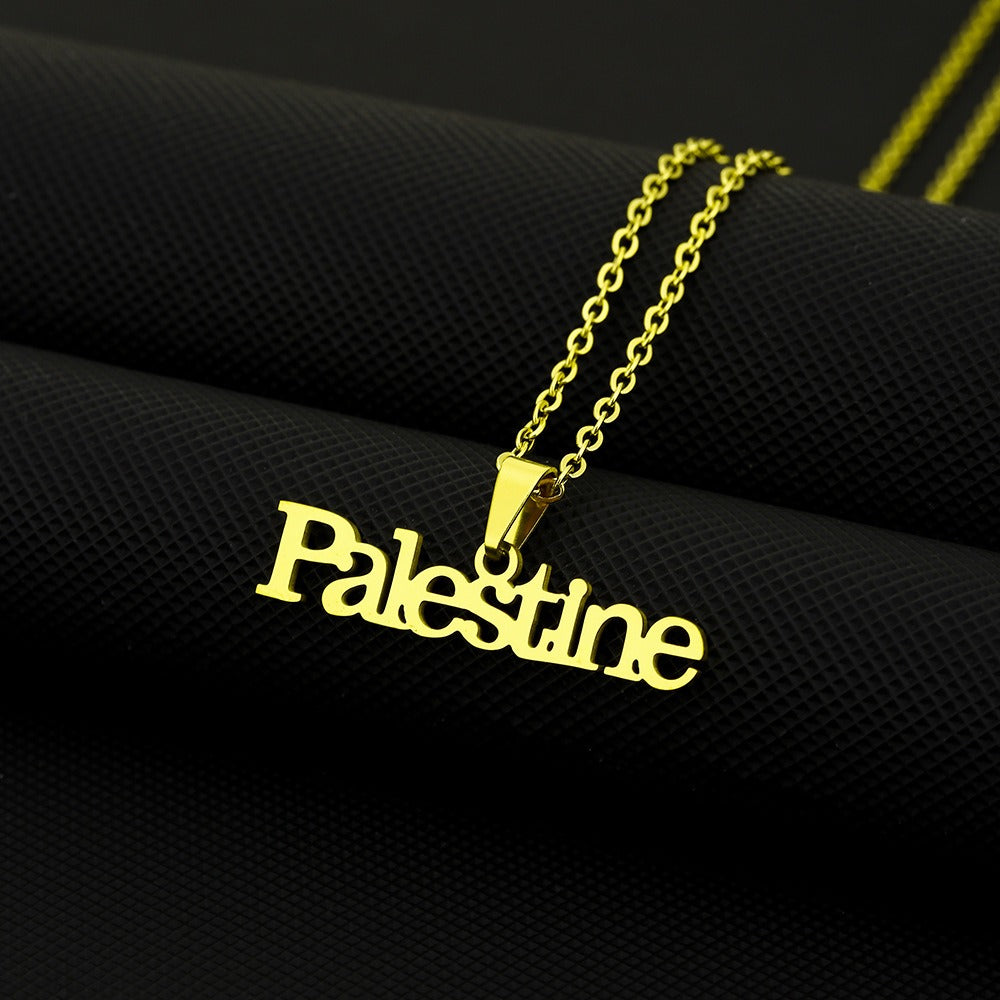 Rostfritt stål Palestina halsband Mode geometriska för män och kvinnor