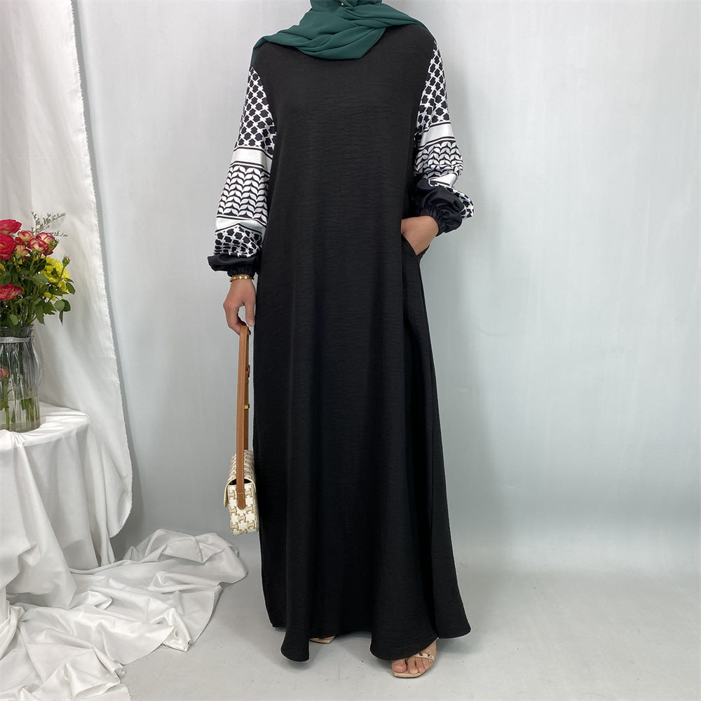 Palestinian Keffiyeh Abaya Med luva