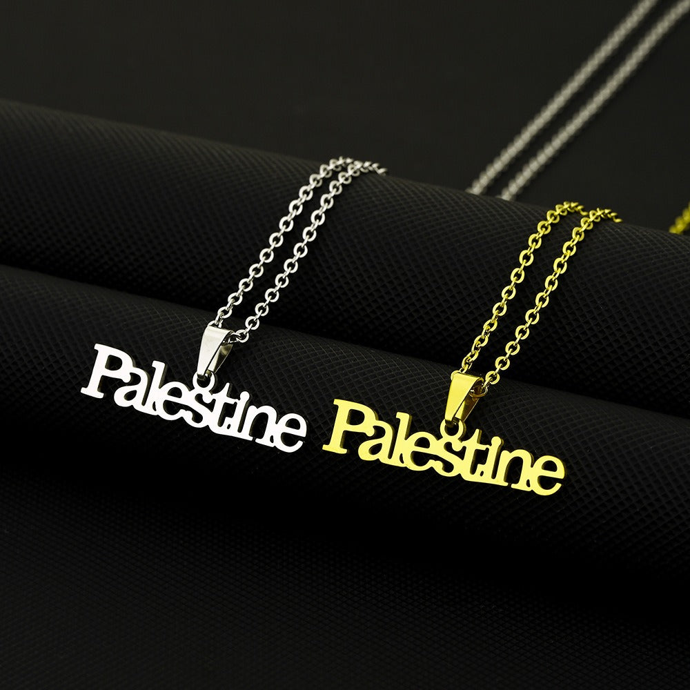 Rostfritt stål Palestina halsband Mode geometriska för män och kvinnor