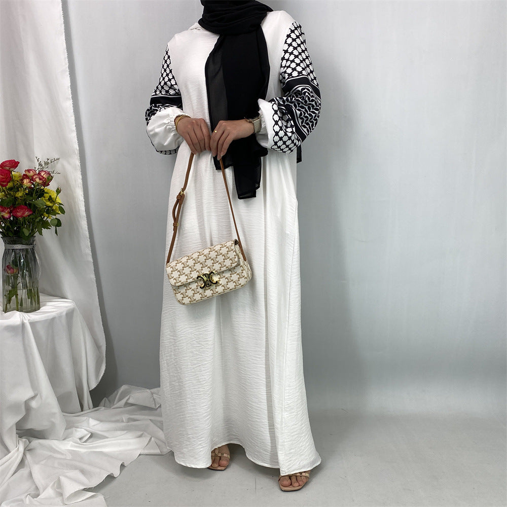 Palestinian Keffiyeh Abaya Med luva