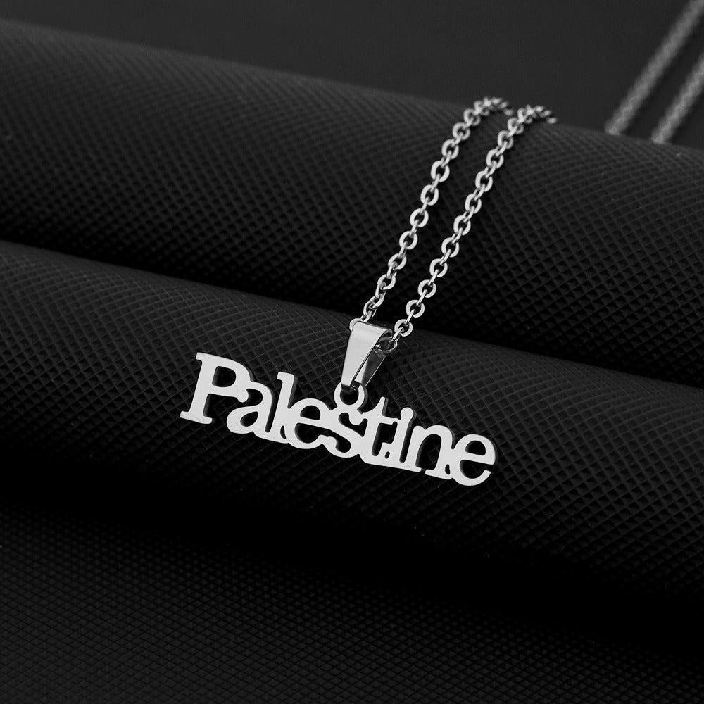 Rostfritt stål Palestina halsband Mode geometriska för män och kvinnor