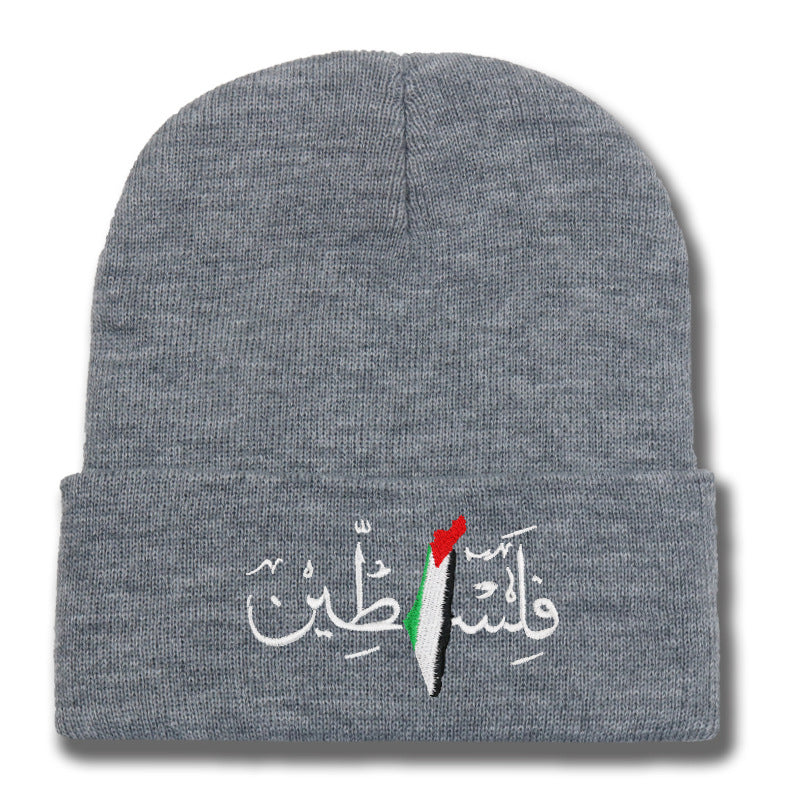 Ny Palestina Mössa -  flag embroidered with Arabic letters
