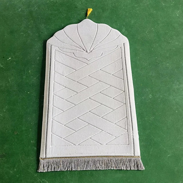 Hochwertiger, luxuriöser, einfarbiger Gebetsteppich – rutschfest 