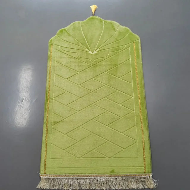 Hochwertiger, luxuriöser, einfarbiger Gebetsteppich – rutschfest 