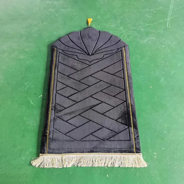 Hochwertiger, luxuriöser, einfarbiger Gebetsteppich – rutschfest 