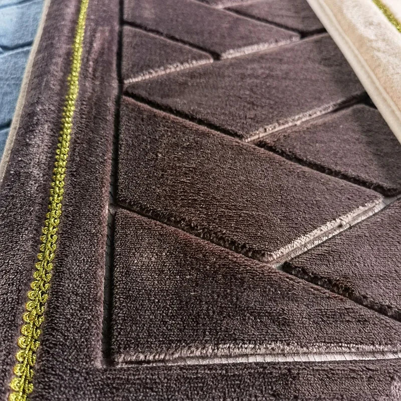 Hochwertiger, luxuriöser, einfarbiger Gebetsteppich – rutschfest 