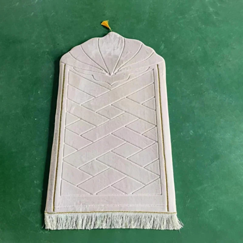 Hochwertiger, luxuriöser, einfarbiger Gebetsteppich – rutschfest 