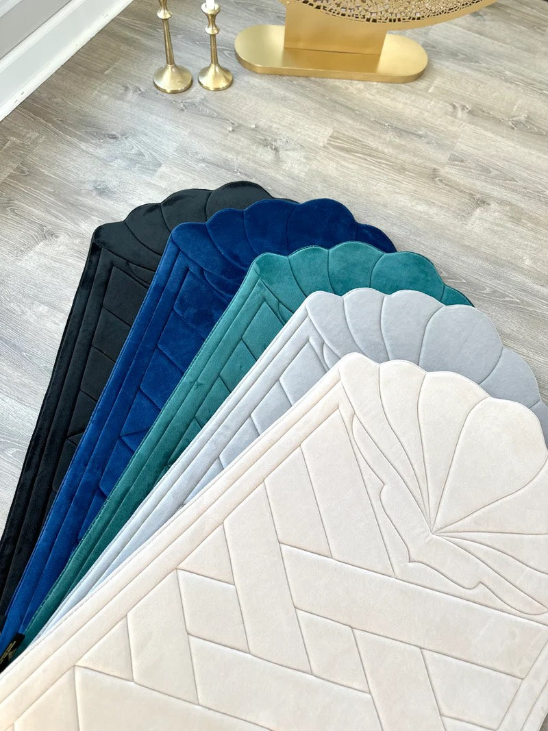 Hochwertiger, luxuriöser, einfarbiger Gebetsteppich – rutschfest 