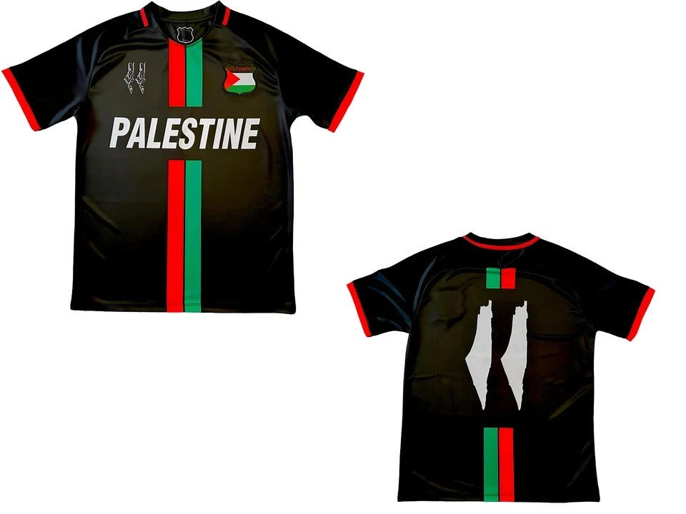 Palestina-fotbollströja 2024 Vuxna Hemma Borta svart/Vit