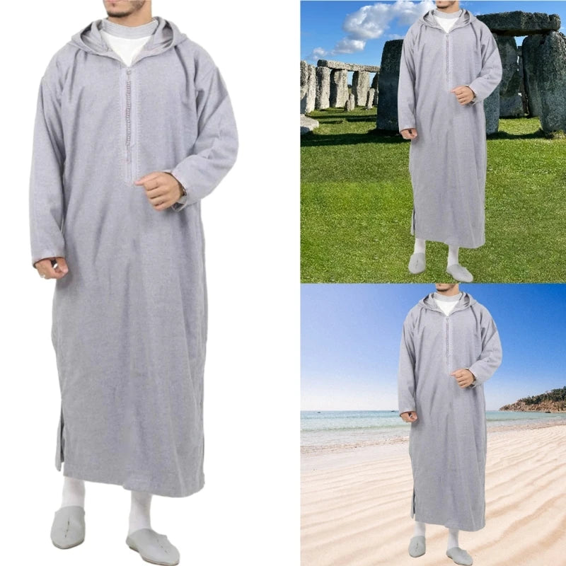 Thobe Hooded Kaftan För Män