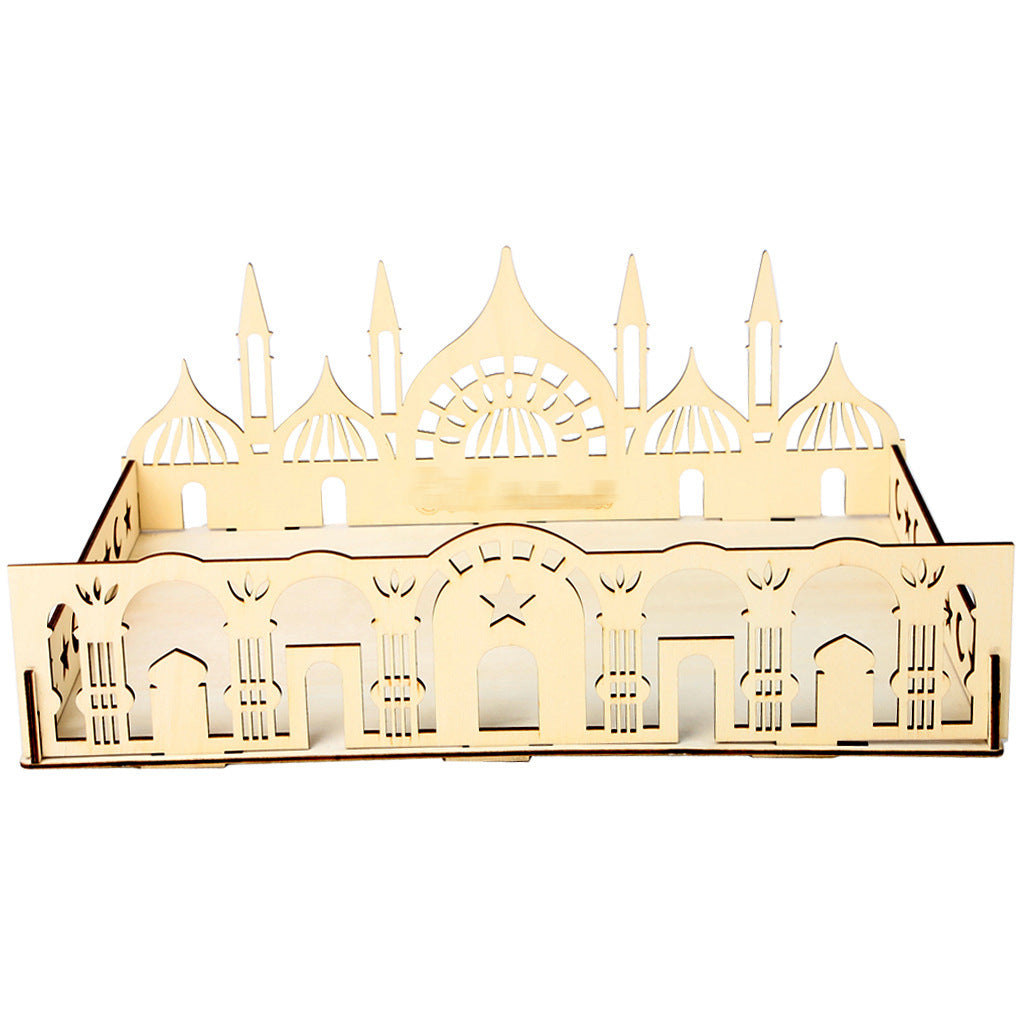 Holzkiste Ornament Ramadan/Eid Dekoration Tablett Handwerk